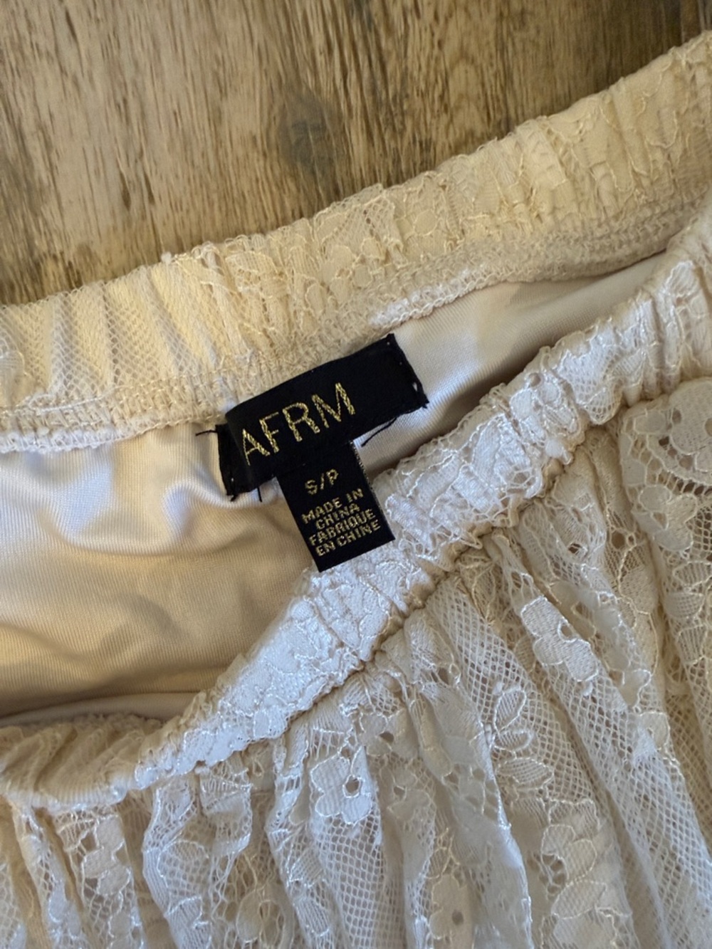 AFRM Cream Lace Maxi Skirt - Picture 2 of 6